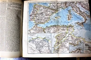 Léxico Meyer Enciclopedia Ciencias Naturales Mapa 1881 * 7088 - Imagen 1 de 12