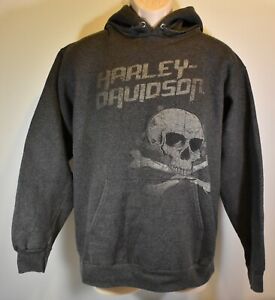 Pull à capuche Harley-Davidson Las Vegas Nevada Skull & Crossbones avec LOGO gris