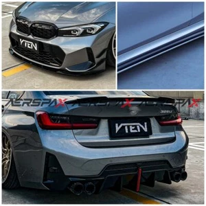 Black Front Lip Rear Diffuser Spoiler Wing Side Skirt For BMW Series 3 G20 G28 - Picture 1 of 23