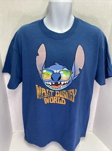 Disney World Resort   Stitch T-Shirt Size L Blue with tags Walt Disney World New - Foto 1 di 3