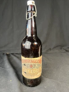 Ruhstallers Bierflasche mit vergoldetem Rand AW Kenison Auburn CA mit Stopfen & Etikett Buffalo - Bild 1 von 12