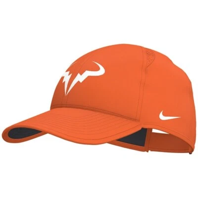 *NWT* NIKE MEN'S RAFA DRI-FIT CLUB TENNIS CAP M/L SAFETY ORANGE/WHITE FB5600-819 - Image 1 of 4