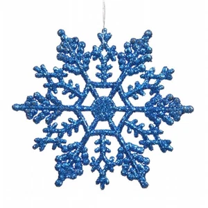Vickerman M101402 4 in. Blue Glitter Snowflake 24-Pvc Box - Picture 1 of 1
