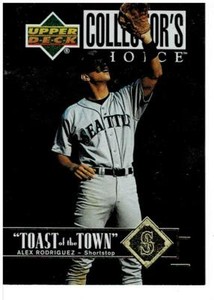1997 Upper Deck Collector's Choice Toast of the Town Alex Rodriguez T28