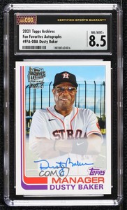 2021 Archives Fan Favorite 1982 Topps Dusty Baker #FFA-DBA CSG 8.5 Auto