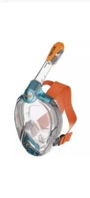 Seac Libera Full-Face Snorkel Mask Small orange aquamarine Open Box - Image 1 of 4