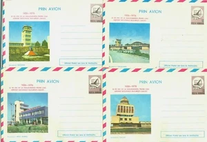 1976 Romanian Aviation,50th Anniv,Airports:Bucharest,Iasi,Sibiu,Romania=12covers - Picture 1 of 3