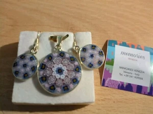 Memories Venezia Millefiori Pendant And Earrings - Picture 1 of 2