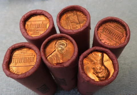 1971 **Original Bank Wrapped ** Uncirculated Lincoln Cent Roll - OBW Penny's (H) Cover