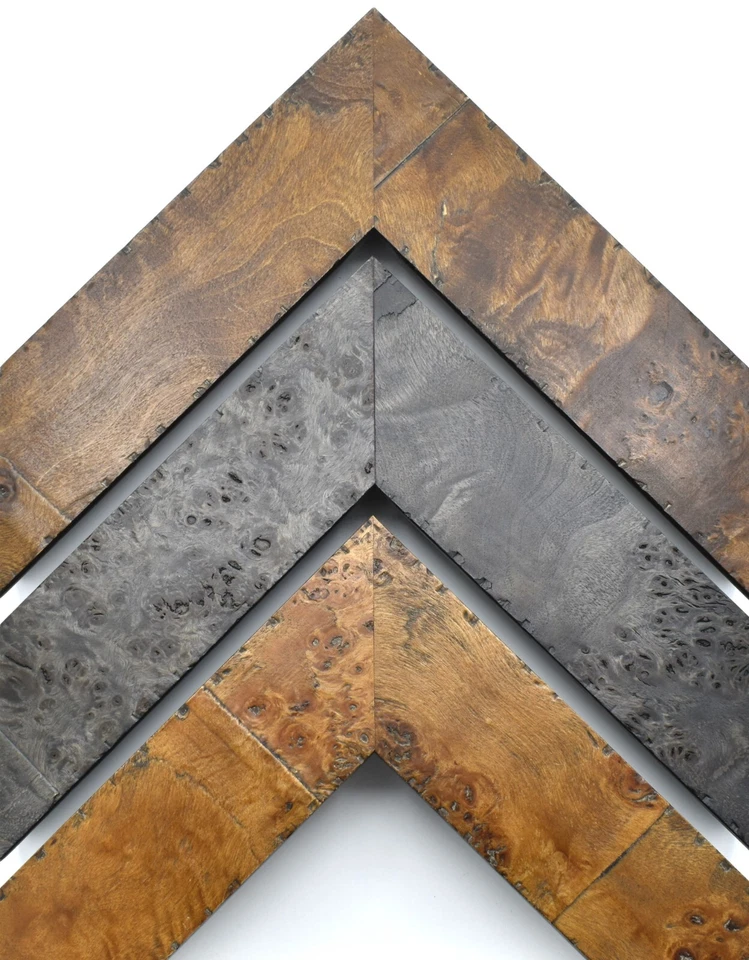 Rustic Burled Wood Picture Frame Wide Distressed Burl Home Decor For Wall Art - Image 1 of 4