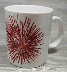 Starbucks 2014 White Red Starburst Fireworks Ceramic Coffee Mug Cup 12 Fl Oz - Picture 1 of 8
