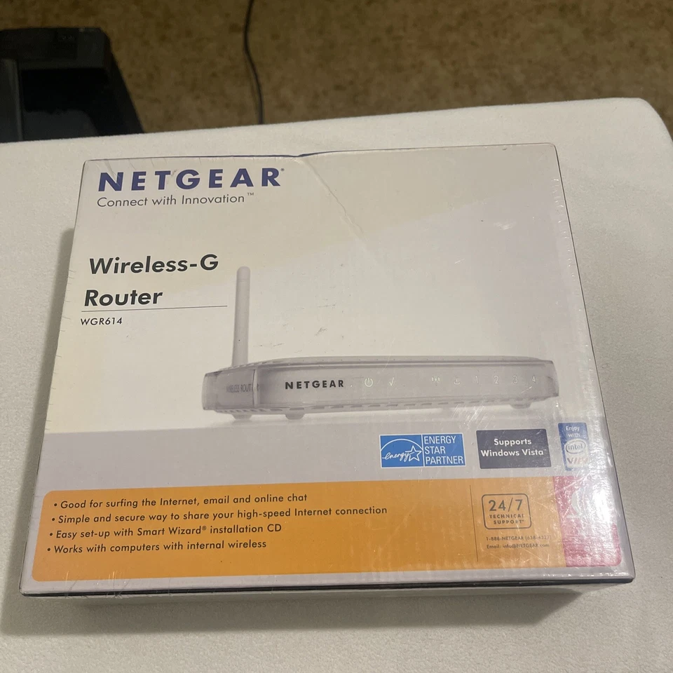 Netgear WGR614NA 54Mbps Wireless Router with 4-Port 10/100 Mbps Switch - Image 1 of 4