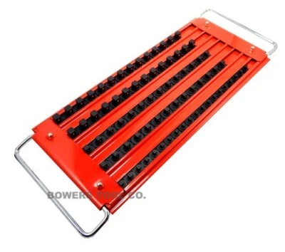 Mechanics Time Saver 5 Row Lock-A-Socket Tray Set 1/4, 3/8 & 1/2" Drive - Image 1 of 2