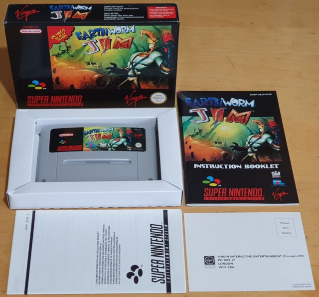 Preços baixos em Jogos de videogame Nintendo SNES earthworm Jim