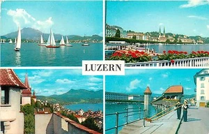 LUZERN SWITZERLAND Alphorn POSTCARD - Picture 1 of 2