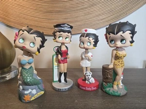 Betty Boop Funko Wacky Wobbler Bobble Head Lot Of 4 Mermaid Cavegirl Nurse Dog - Picture 1 of 12