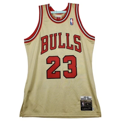 Auténtica camiseta mediana Michael Jordan Chicago Bulls Mitchell & Ness NBA nueva con etiquetas Foto 1 de 4