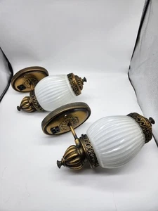 Vtg Monarch Vanity Bathroom Wall Sconces Hollywood Regency MCM - Picture 1 of 9