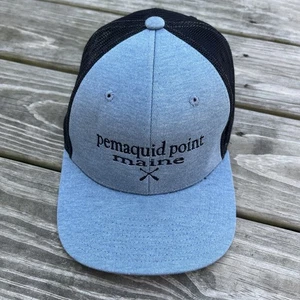 Pemaquid Point Maine Mesh Snapback Adjustable Baseball Hat Cap - Picture 1 of 7