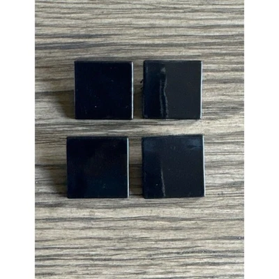Vintage Black Buttons Plastic 3/4 Inch Square Shank Closure Coat, Shirt, Blouse - Image 1 of 4