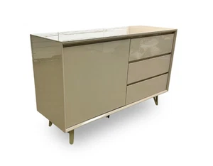 Furniture Village 'Mirage' Ceramic Top Sideboard Marble Pattern 1 Door 3 Drawer - Picture 1 of 11