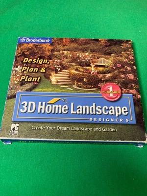 PC Win 98/Me/2000/XP de colección 3D Home Landscape Designer 5 (CD-ROM, 2003) Foto 1 de 4