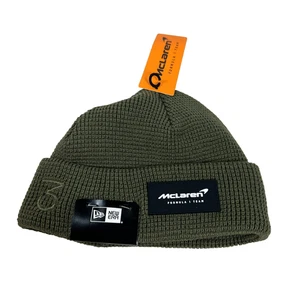 New Era McLaren Racing Formula 1 Short Cuff Beanie Hat Green F1 Team Logo Cap - Picture 1 of 9