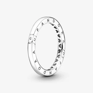 Authentic Pandora Logo & Hearts Rings #199482C01 - Picture 1 of 1