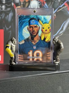 Caleb Williams 2024 Anime of Sport Manga Swag Cartoon Blue Wave Refractor 1/1 - Picture 1 of 2