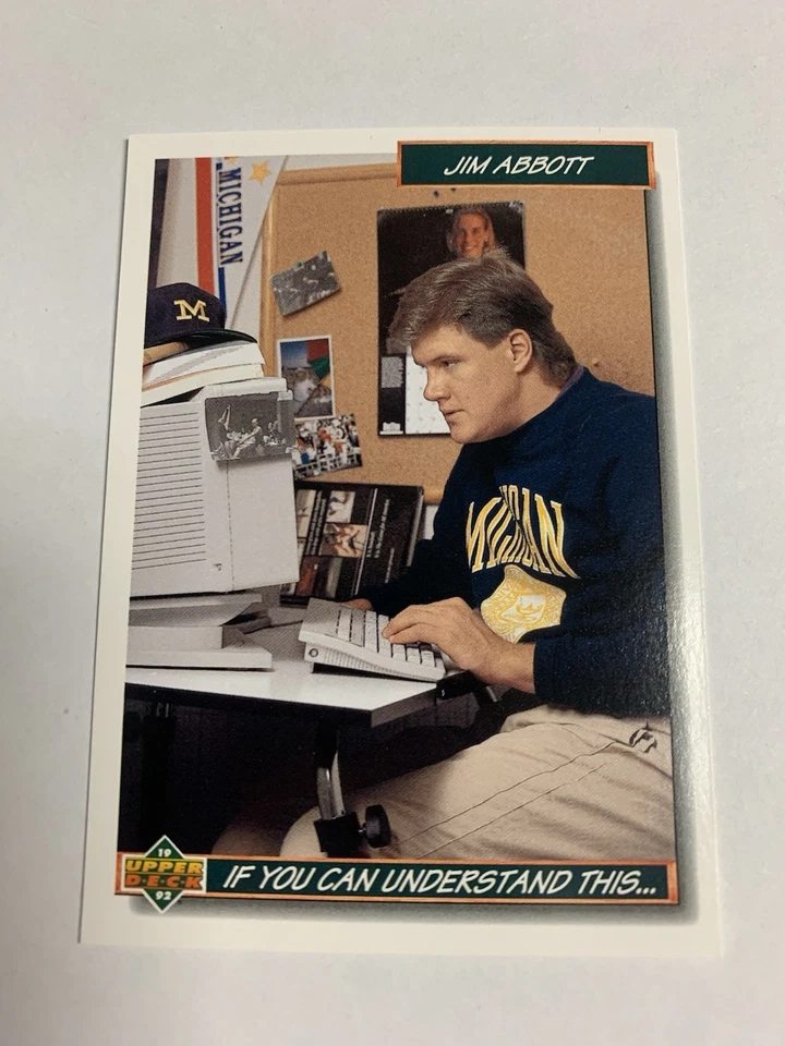 Upper Deck If You Can Understand This 1992... Jim Abbott California Angels  Foto 1 de 1
