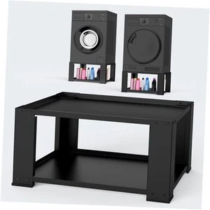 Universal Laundry Pedestal for 27 Inch and 28 Inch Washer and Dryer, Black - Picture 1 of 8