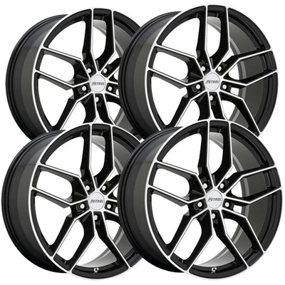 (Set of 4) Petrol P5C 20x8.5 5x115 +40mm Black/Machined Wheels Rims 20" Inch - Image 1 of 4