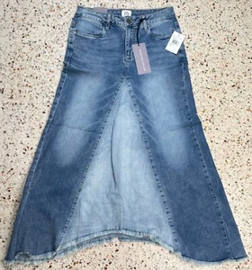Wash Lab Selma Women's Long Denin Skirt Size 28 - Picture 1 of 12