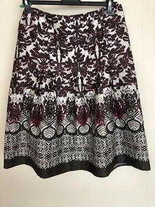 Gerry Weber Cotton Lined Pleated Skirt Size 14/16 - Picture 1 of 5