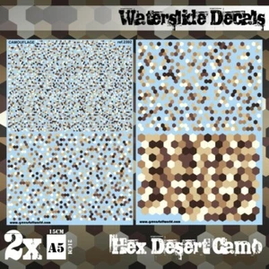Green Stuff World Decal sheets - HEX DESERT OCHRES CAMO New - Picture 1 of 1