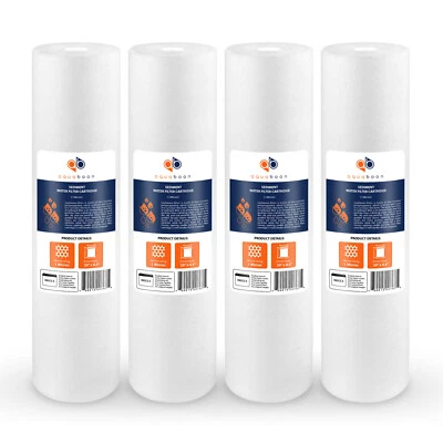 4PK of Big Blue 1 Micron 20" x 4.5" Sediment Water Filter Cartridge by Aquaboon - Image 1 of 4