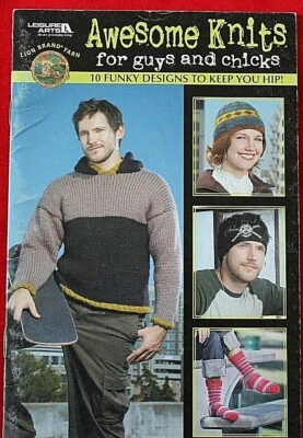 Awesome Knits for Guys & Chicks By Leisure Arts - Image 1 of 2