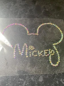hotfix iron on rhinestone Mickey Mouse transfer - Picture 1 of 3