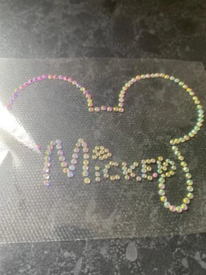 hotfix iron on rhinestone Mickey Mouse transfer - Image 1 of 3