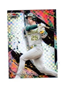 2024 Topps Finest Brent Rooker CHECKERBOARD REFRACTOR #118 - Picture 1 of 1