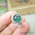 Certified Icy Blue Green Burma 100% Natural A jadeite Jade Ring 925silver 戒指