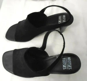 Zapatos para mujer talla 10 M negros con cordones punta abierta de Mootsies Tootsies FWG1107 - Imagen 1 de 8
