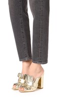 SCHUTZ Butterfly Padded Leather Mules 