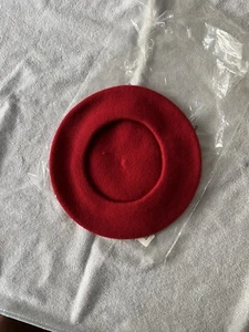 Warm French Style Beret hat Lightweight Casual Classic Beanie Red Color - Picture 1 of 3