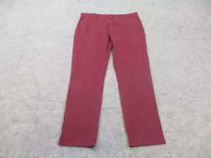 J Lindeberg Pants Mens 34 Red Flat Front Chino Casual Straight Leg 34x32 * - Picture 1 of 8
