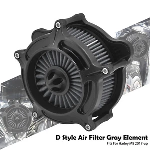 Black Air Cleaner Intake Filter For Harley Touring Road King Electra Glide 17-25 - Bild 1 von 15