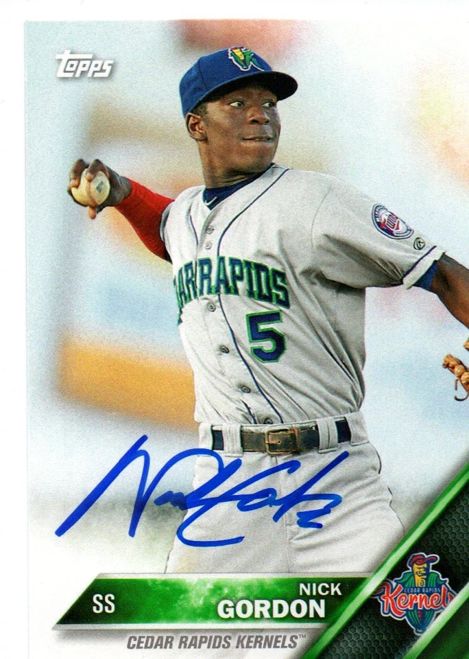 Nick Gordon Minnesota Twins 2016 Topps Pro Debut Signed Card - Image 1 of 1