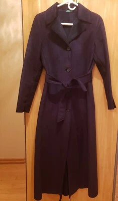 Usado en Excelente Condición Abrigo Mujer Largo Delgado Talla 40 o S 100% Poliéster Hecho en Italia  Foto 1 de 4