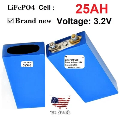 3.2V 25Ah Verified LiFePO4 Rechargeable Battery Pack Phosphate Multiple Purpose