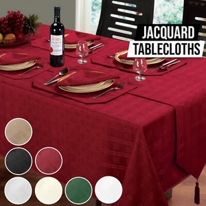 New Jacquard Hampton Tablecloths Napkins Runners & Placemats All Colours / Sizes - Picture 1 of 33